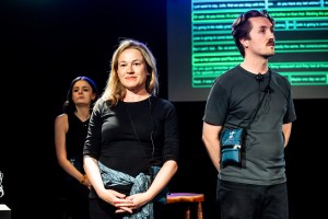 Photo: Lidia Crisafulli at AI Festival 2023. mprobotics Artificial Intelligence Improvisation feat. Jodie Irvine, Julie Flower and Ben Lovell.